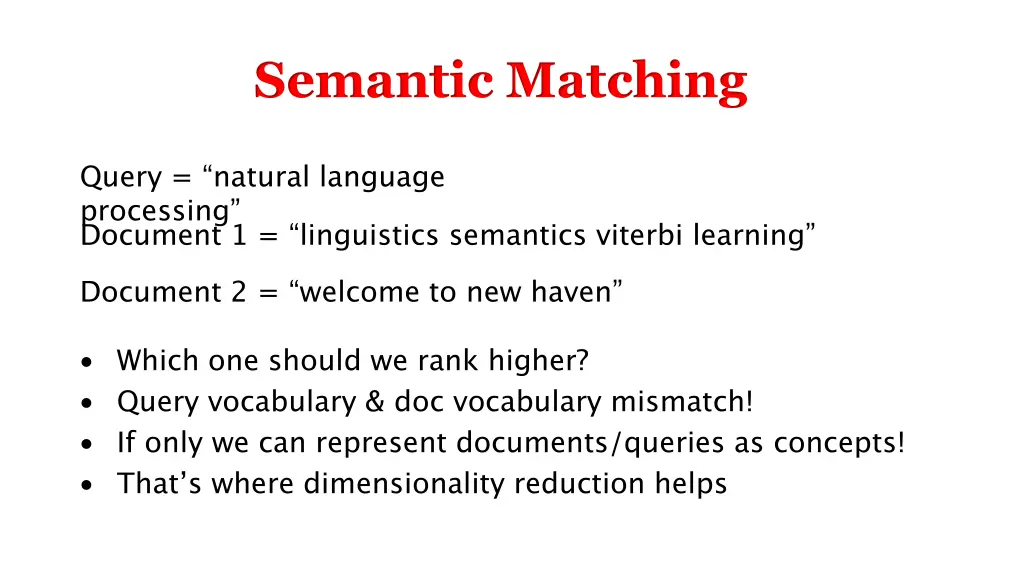 semantic matching