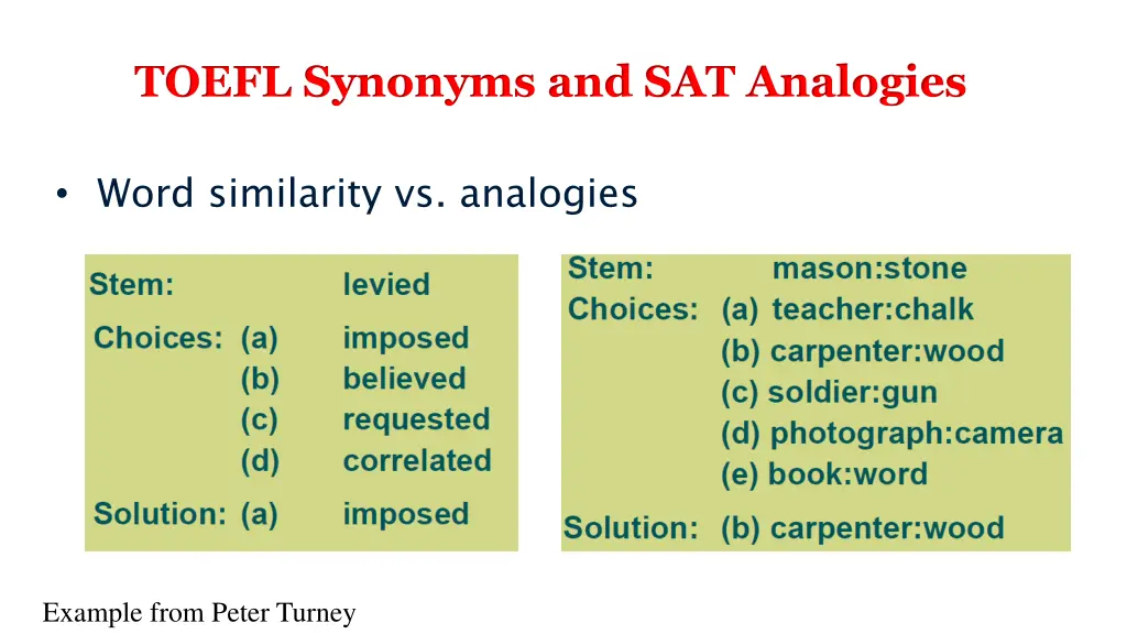 toefl synonyms and sat analogies