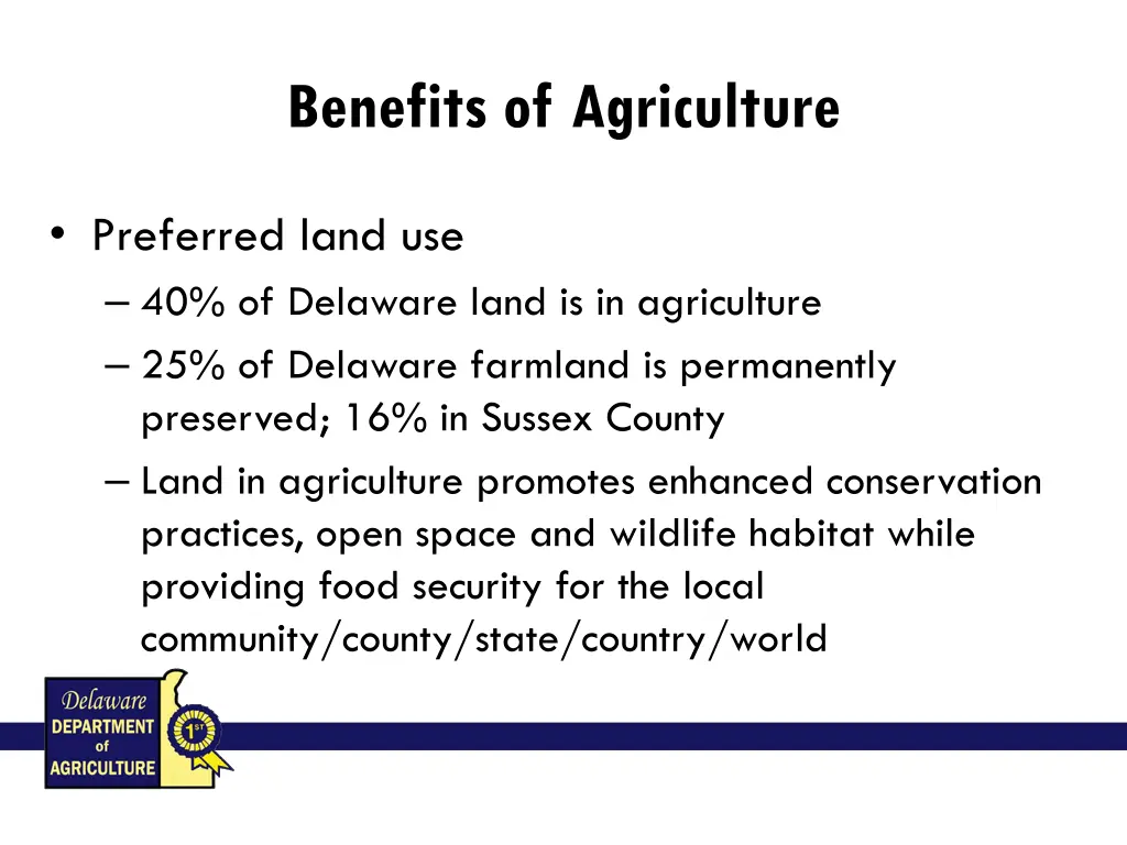 benefits of agriculture 1