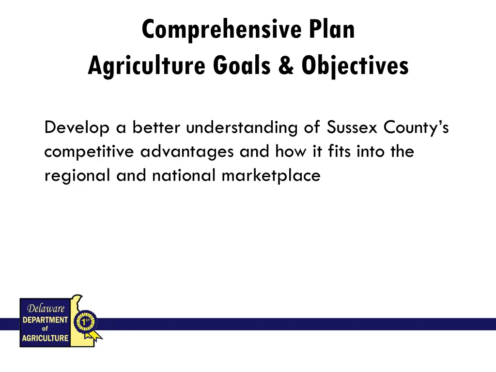 comprehensive plan agriculture goals objectives 4