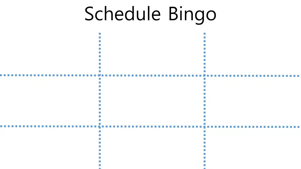 schedule bingo