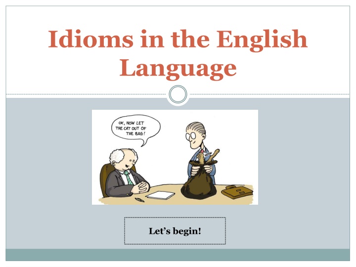 idioms in the english language