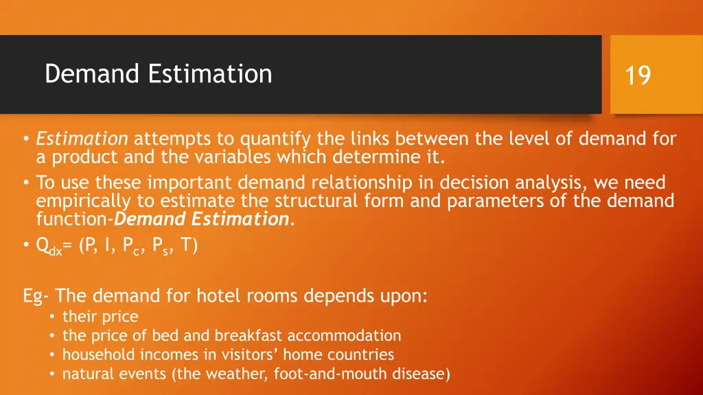 demand estimation