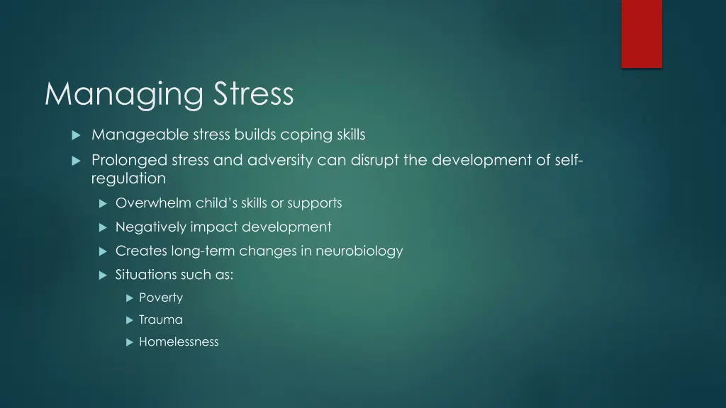 managing stress