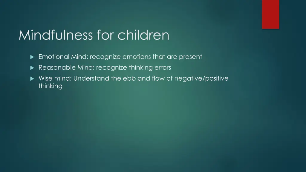 mindfulness for children