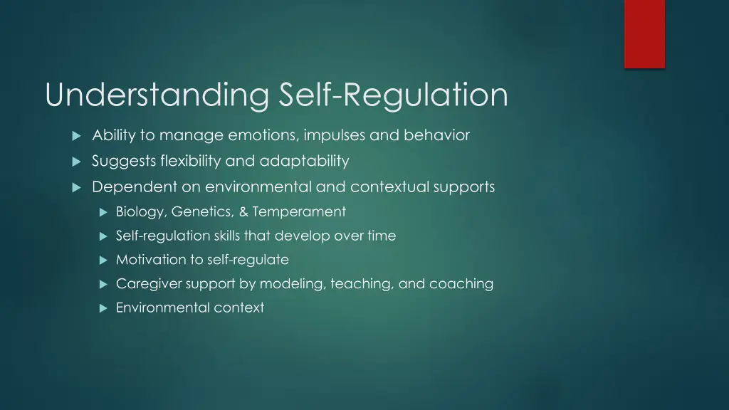 understanding self regulation