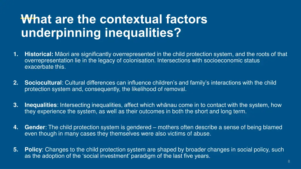 what are the contextual factors underpinning