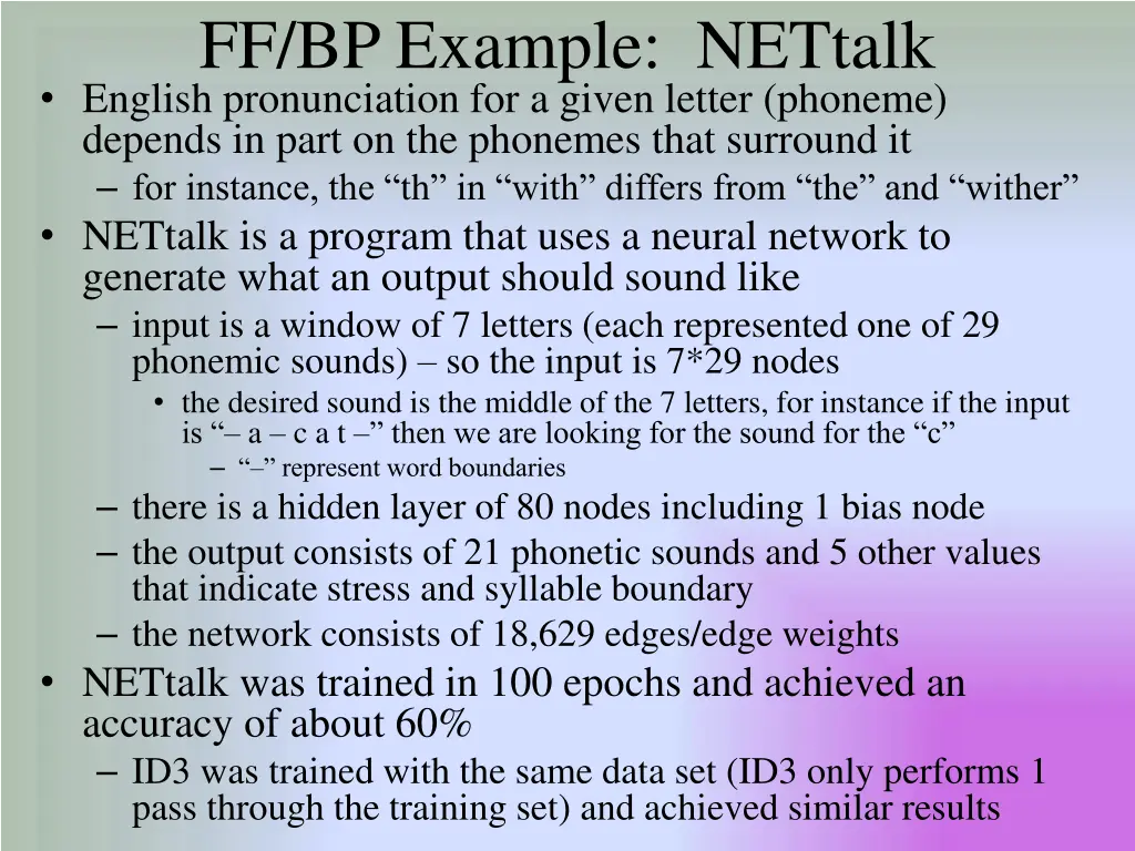 ff bp example nettalk english pronunciation