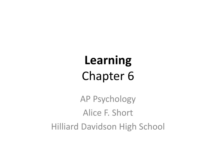 learning chapter 6