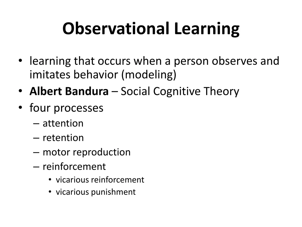 observational learning