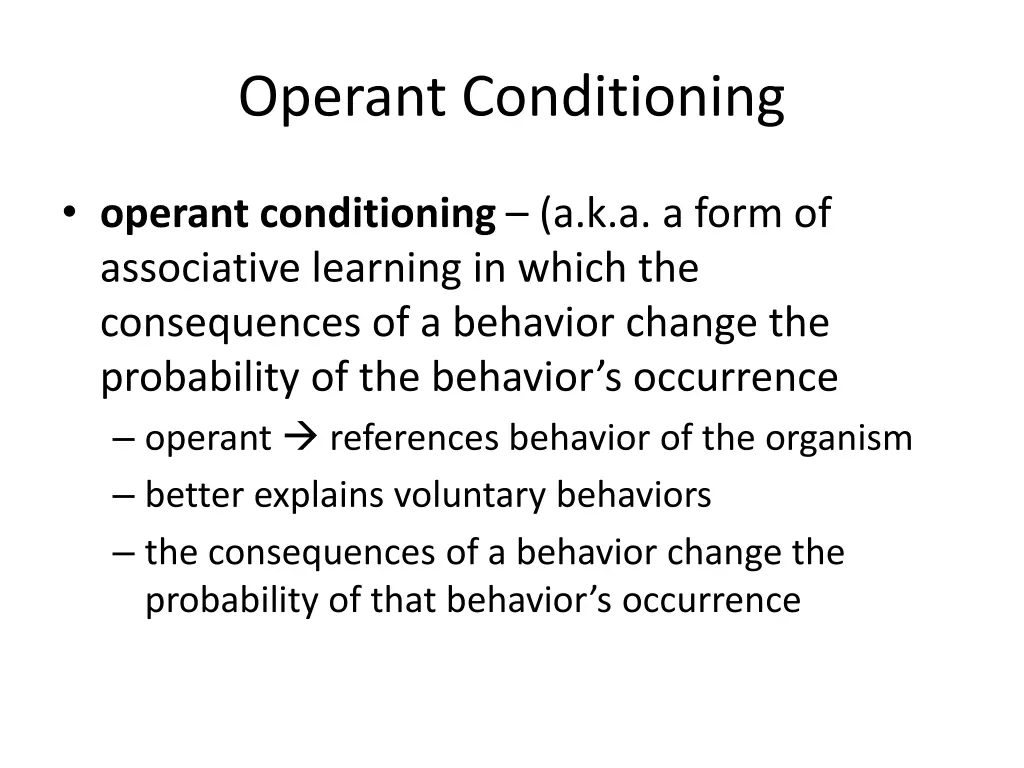 operant conditioning