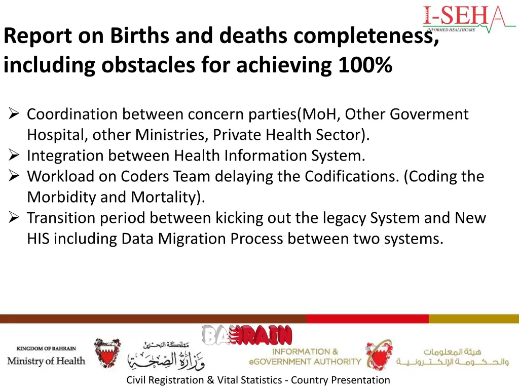 report on births and deaths completeness