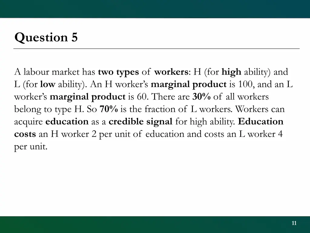 question 5