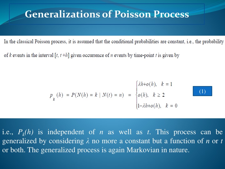 generalizations of poisson process