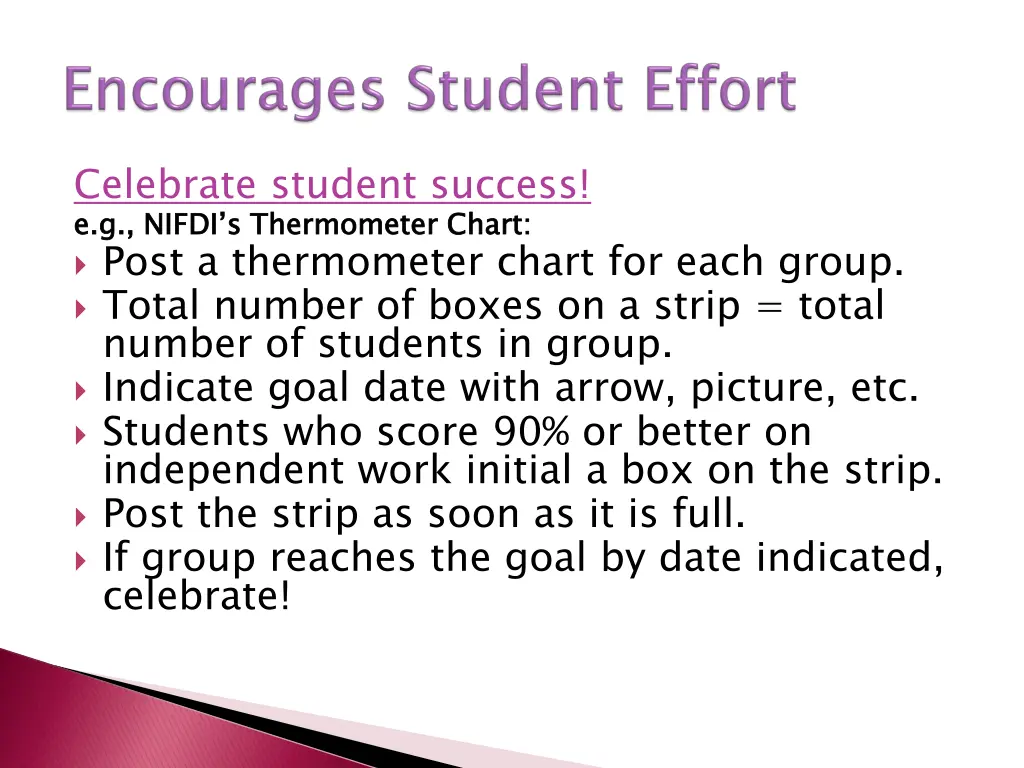 celebrate student success e g nifdi s thermometer