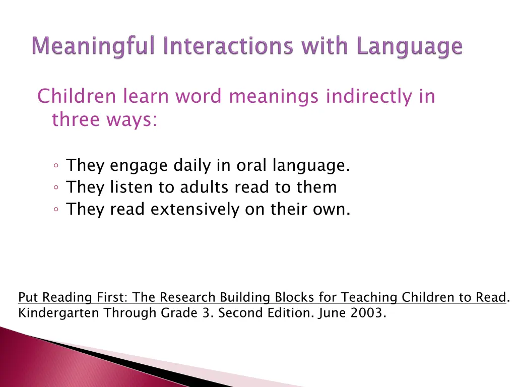 children learn word meanings indirectly in three