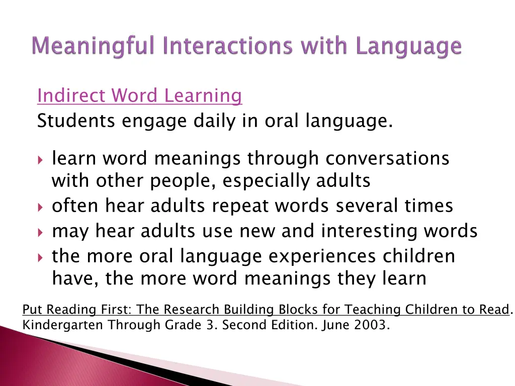 indirect word learning students engage daily