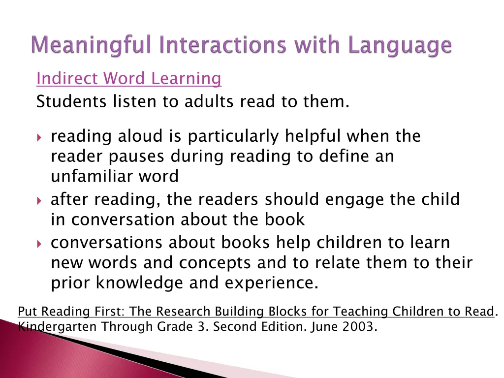 indirect word learning students listen to adults