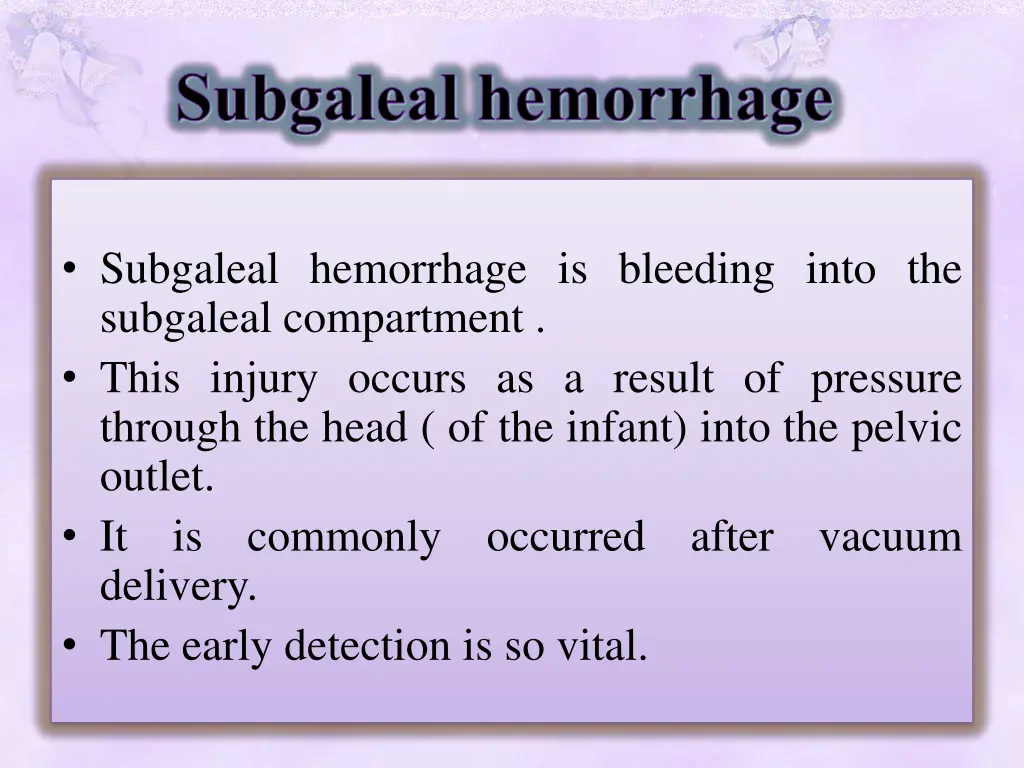 subgaleal hemorrhage