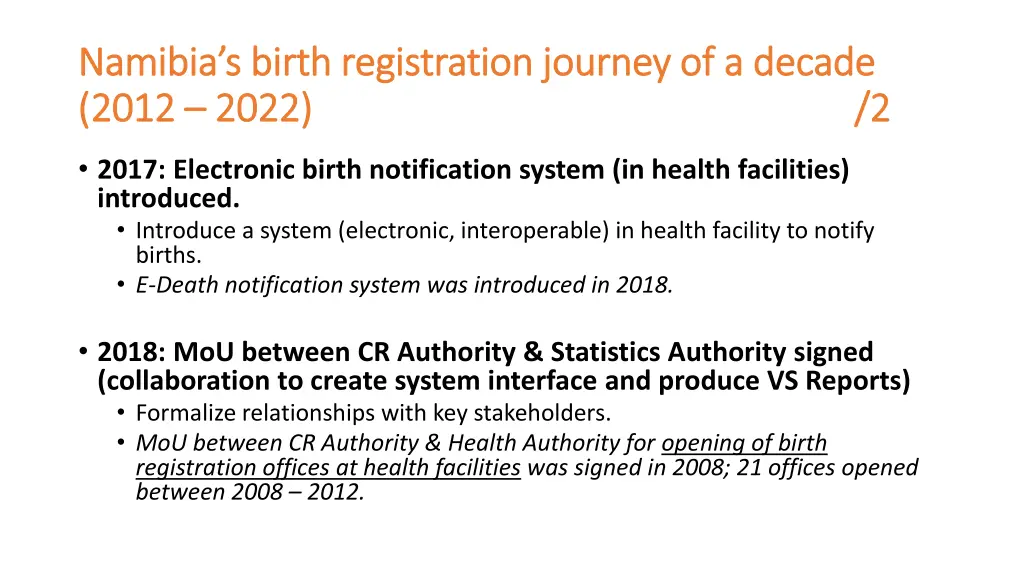 namibia s birth registration journey of a decade 1