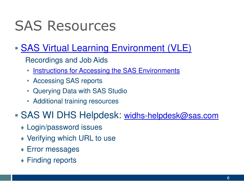 sas resources