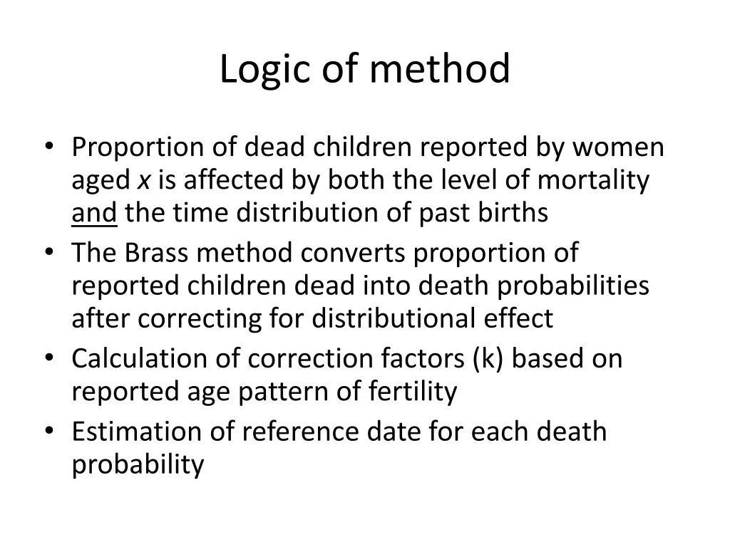 logic of method