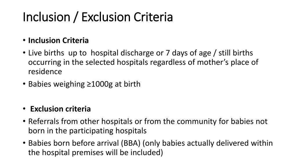 inclusion exclusion criteria inclusion exclusion