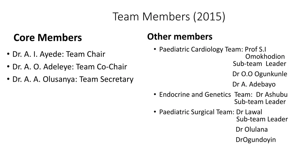 team members 2015