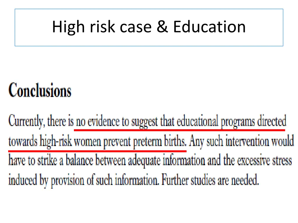 high risk case education