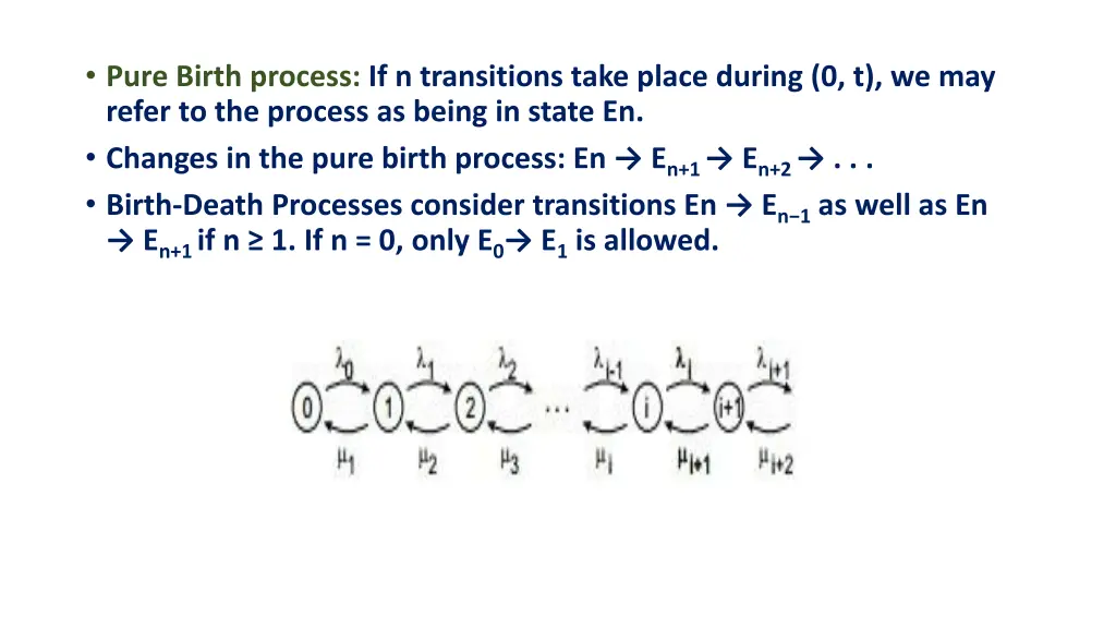 pure birth process if n transitions take place