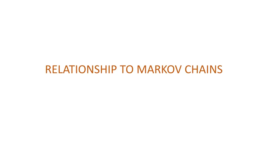 relationship to markov chains