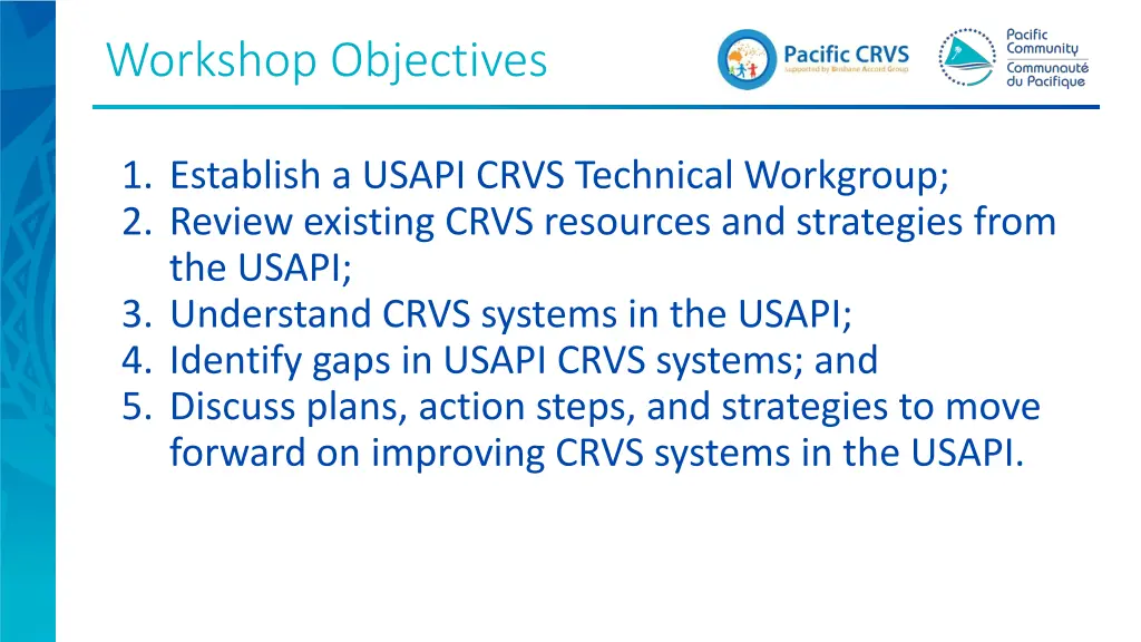 workshop objectives