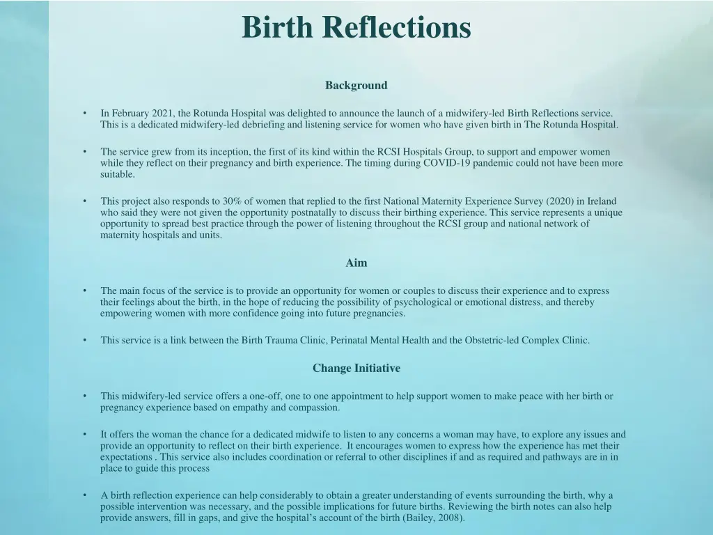 birth reflections