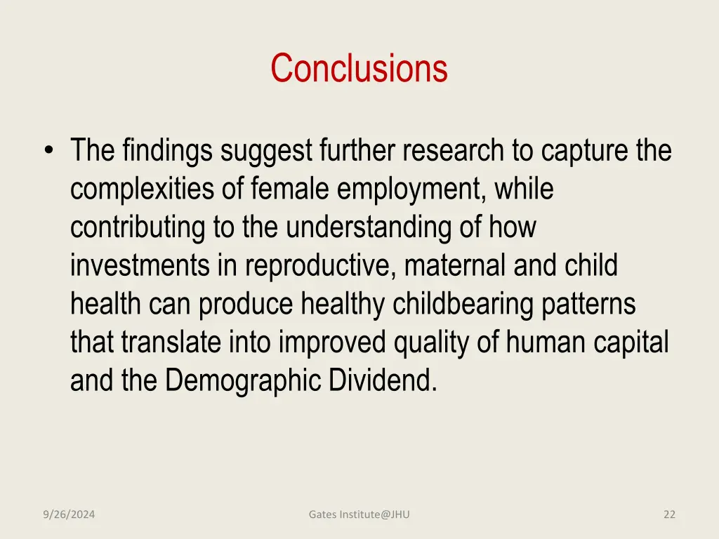 conclusions