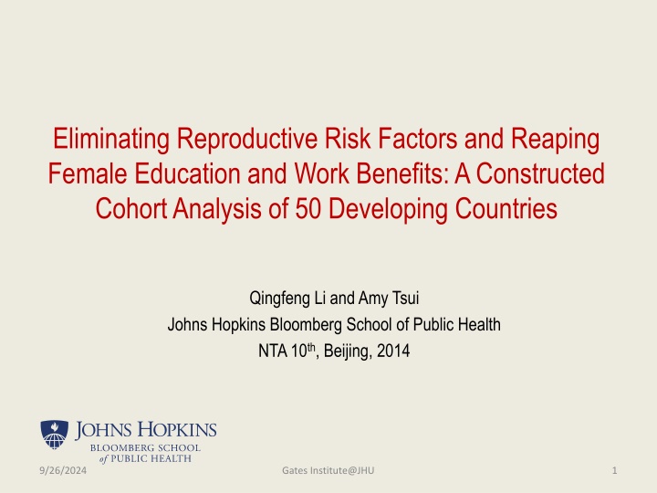 eliminating reproductive risk factors and reaping