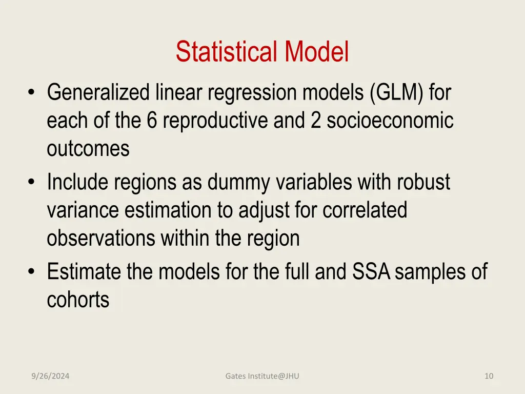 statistical model