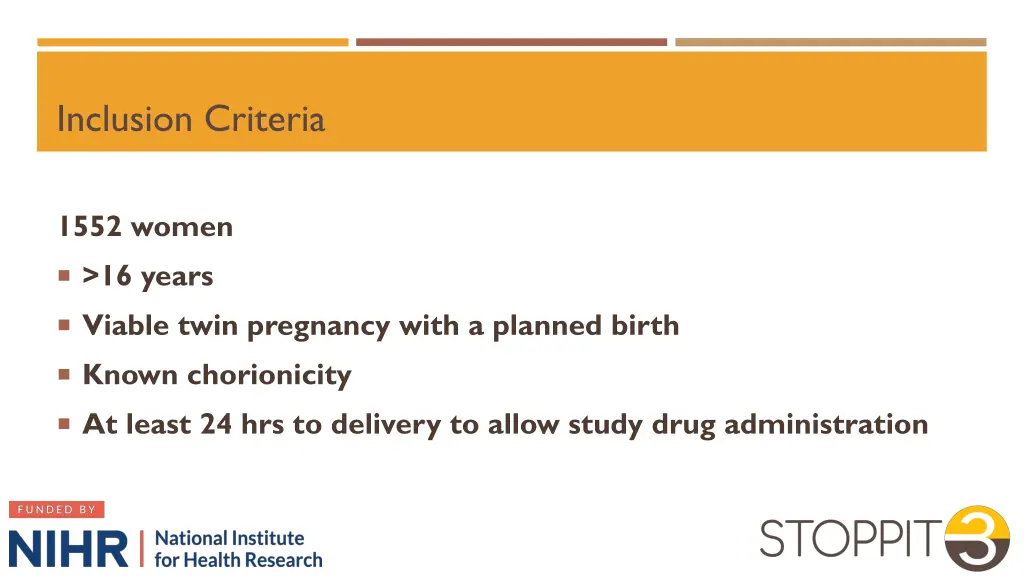 inclusion criteria