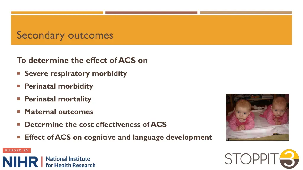 secondary outcomes