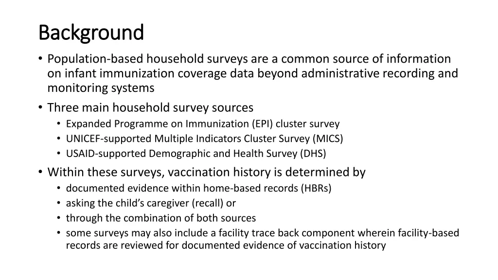 background background population based household