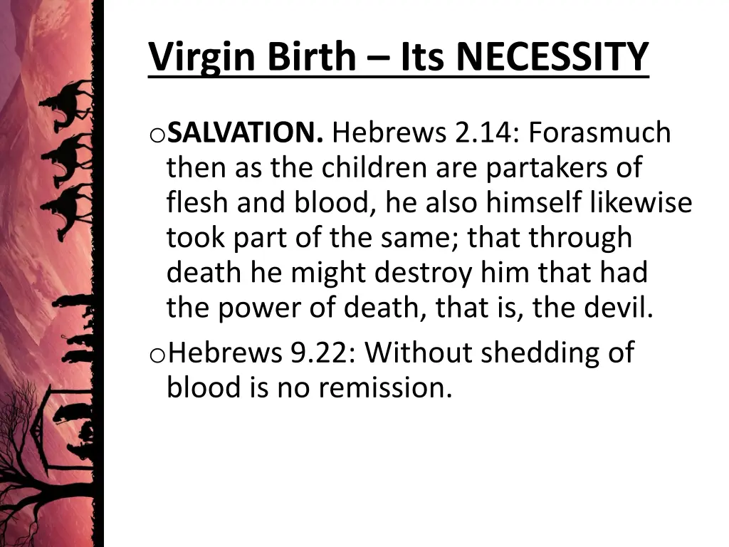 virgin birth its necessity