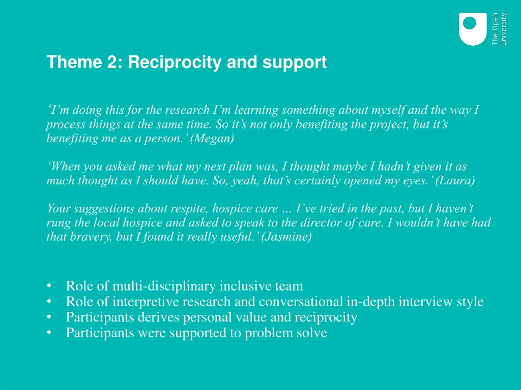 theme 2 reciprocity and support