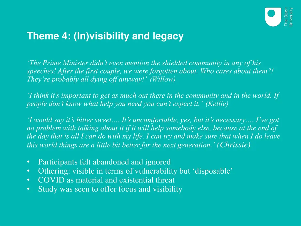 theme 4 in visibility and legacy