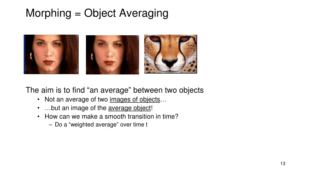 morphing object averaging