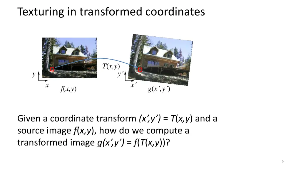 texturing in transformed coordinates