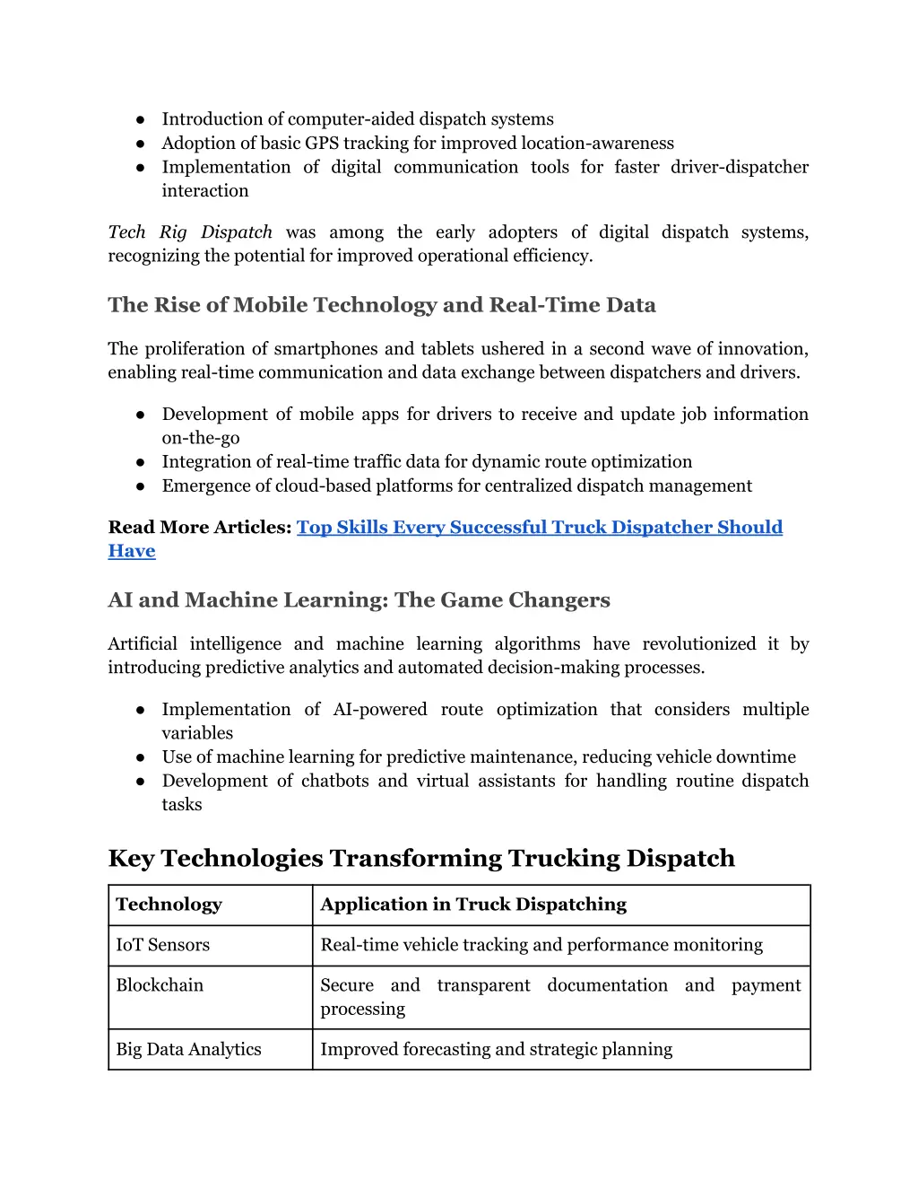 introduction of computer aided dispatch systems