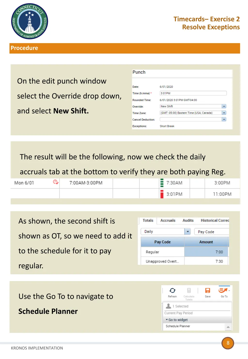 timecards exercise 2 resolve exceptions 1