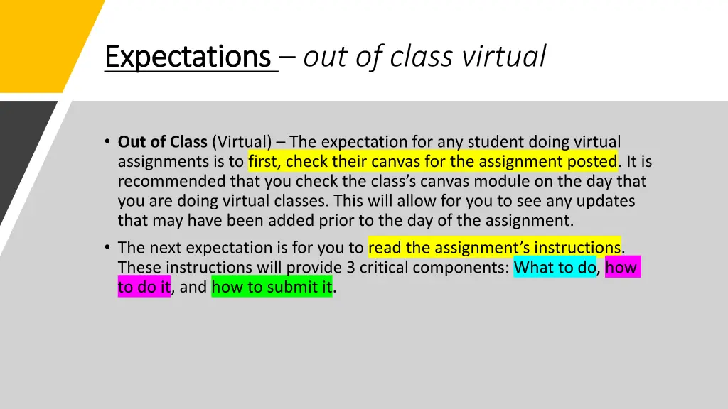 expectations expectations out of class virtual