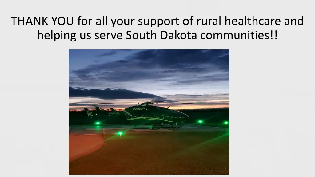 thank you for all your support of rural