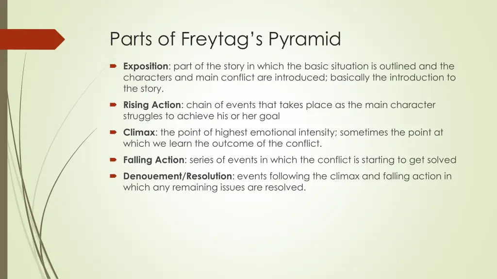 parts of freytag s pyramid