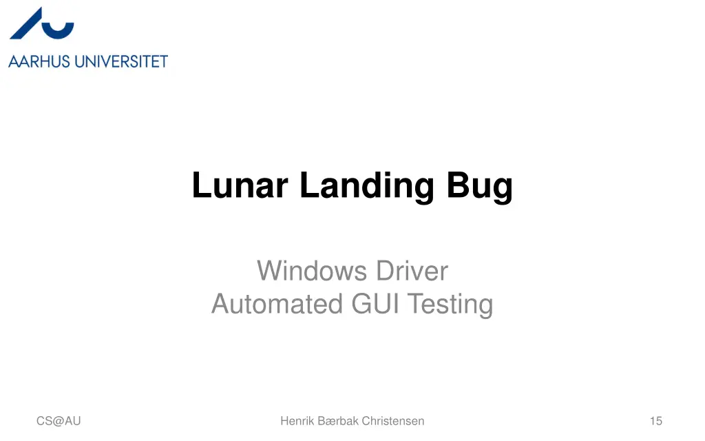 lunar landing bug